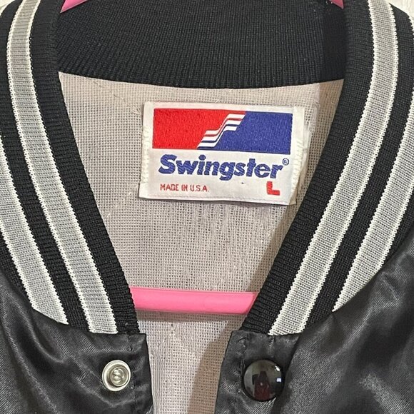 Vintage 90's MLB Colorado Rockies Swingster Satin Jacket Size L Made In USA - Picture 8 of 8